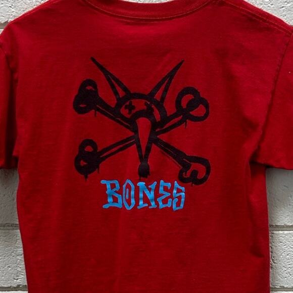 Bones Powell Peralta Youth Skateboard Red Tee size M - Picture 4 of 8